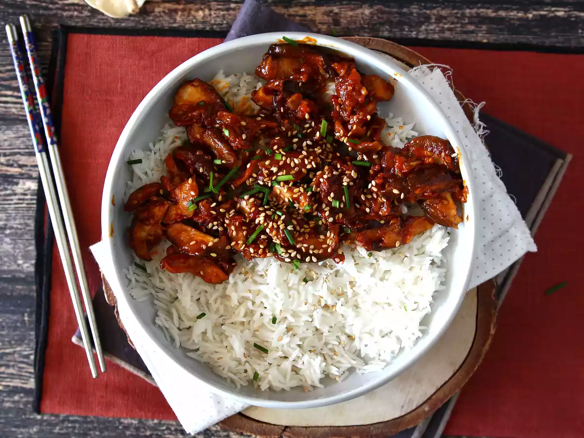 Pilze nach koreanischer Art – Shiitake-Pilze mit Gochujang-Sauce - foto 4
