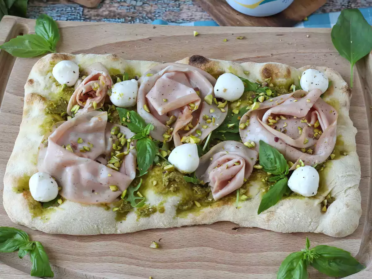 Pinsa mit Pesto und Mortadella, in 10 Minuten zubereitet! - foto 6
