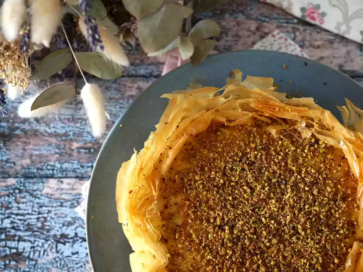 Pistazien-Baklava-Käsekuchen, knusprig und schmelzend - foto 4