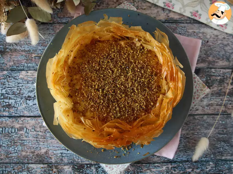 Pistazien-Baklava-Käsekuchen, knusprig und schmelzend, foto 6