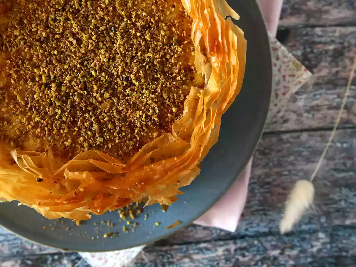 Pistazien-Baklava-Käsekuchen, knusprig und schmelzend - foto 7
