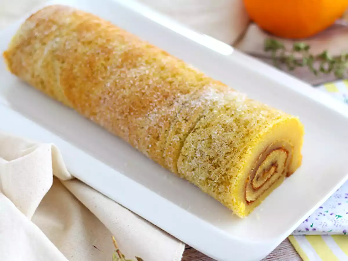 Portugiesischer Orangenrollkuchen - Torta de laranja - foto 2