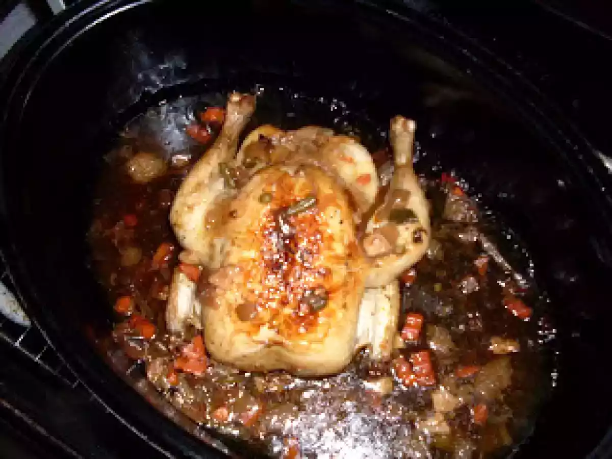 Poularde nach Art des Hauses