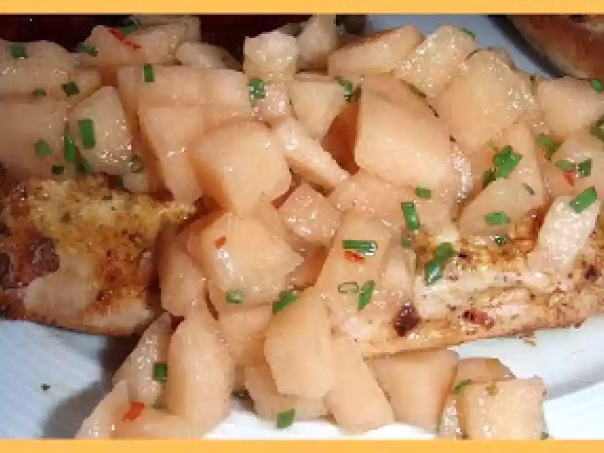 Pouletbrust vom Grill mit Melonen- Salsa