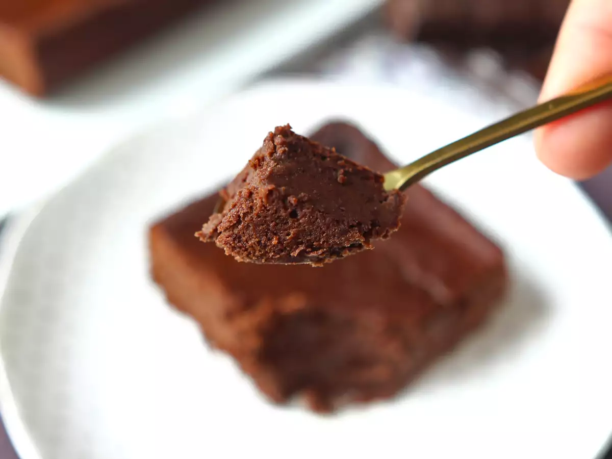 Protein-Brownie mit Schokolade und roten Bohnen - foto 2