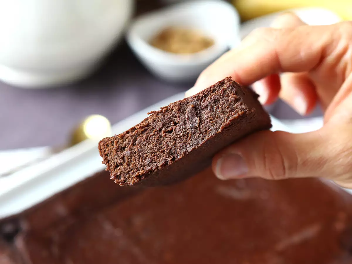 Protein-Brownie mit Schokolade und roten Bohnen - foto 3