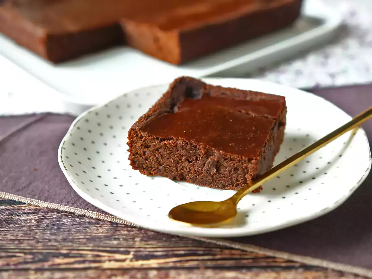 Protein-Brownie mit Schokolade und roten Bohnen - foto 4