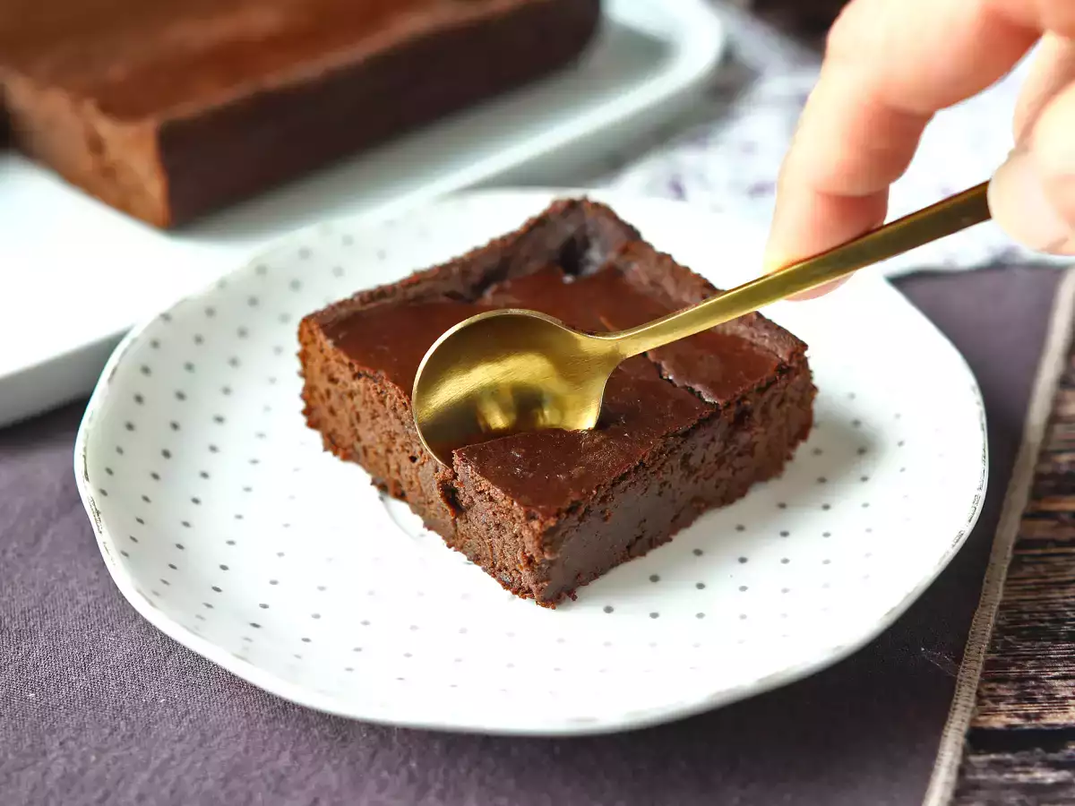 Protein-Brownie mit Schokolade und roten Bohnen - foto 5