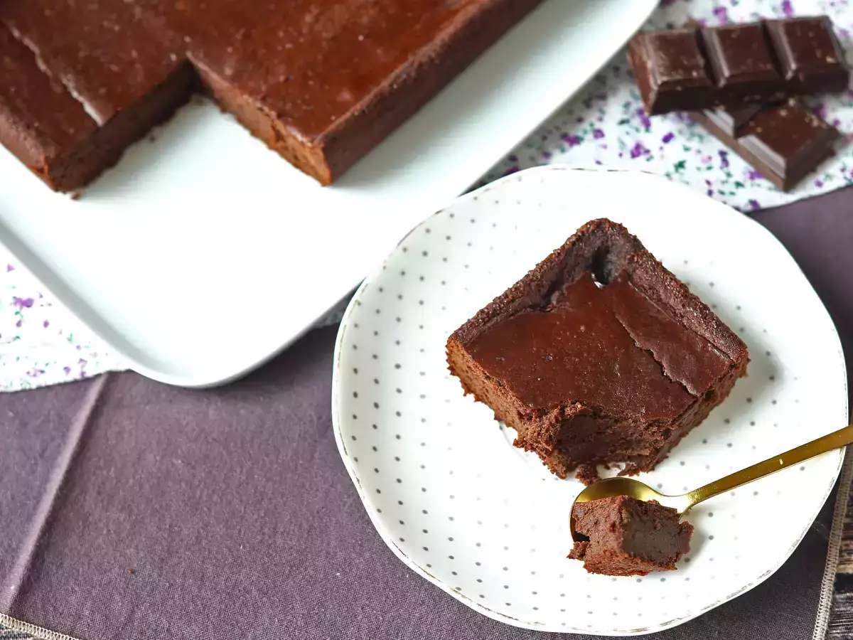 Protein-Brownie mit Schokolade und roten Bohnen - foto 7