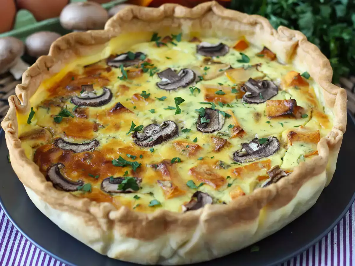 Quiche mit Champignons und Hokkaido-Kürbis - foto 5