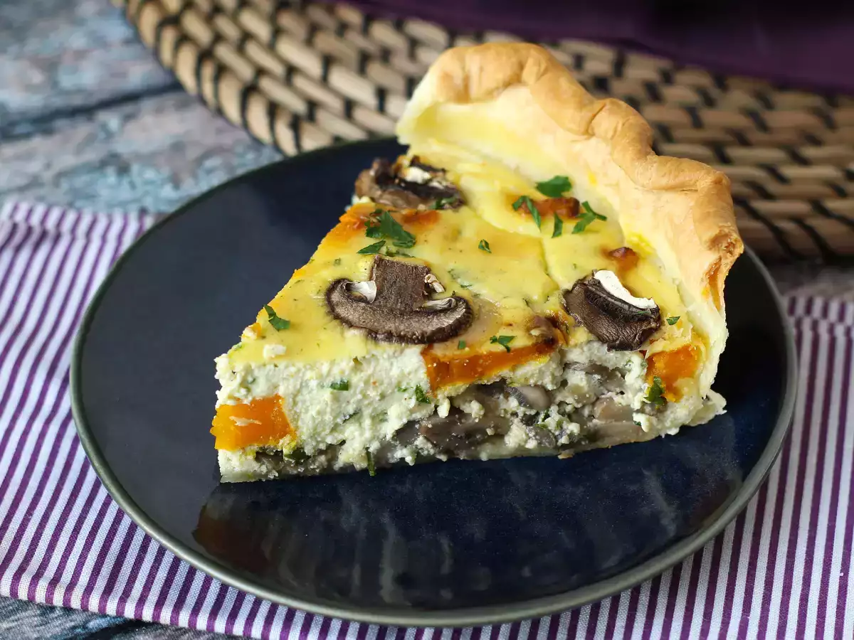 Quiche mit Champignons und Hokkaido-Kürbis - foto 6