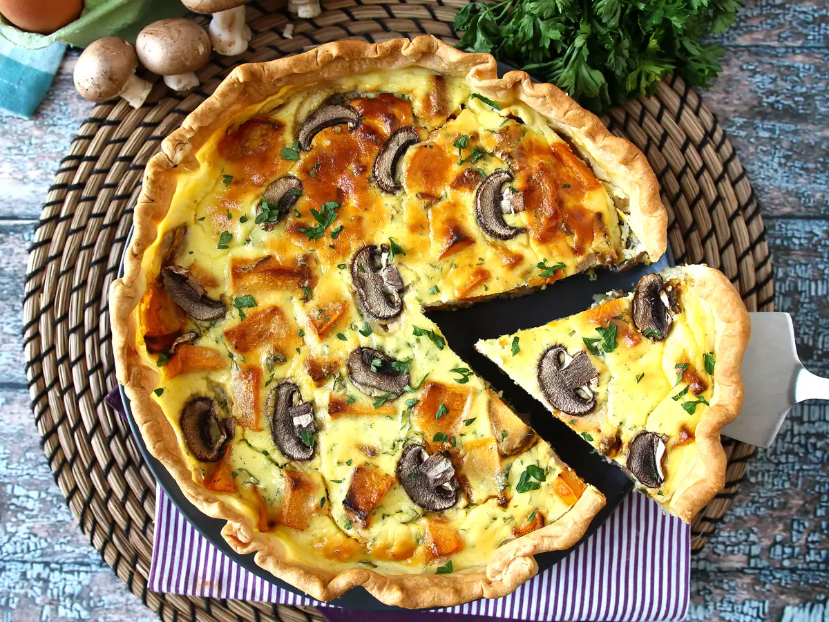 Quiche mit Champignons und Hokkaido-Kürbis - foto 8