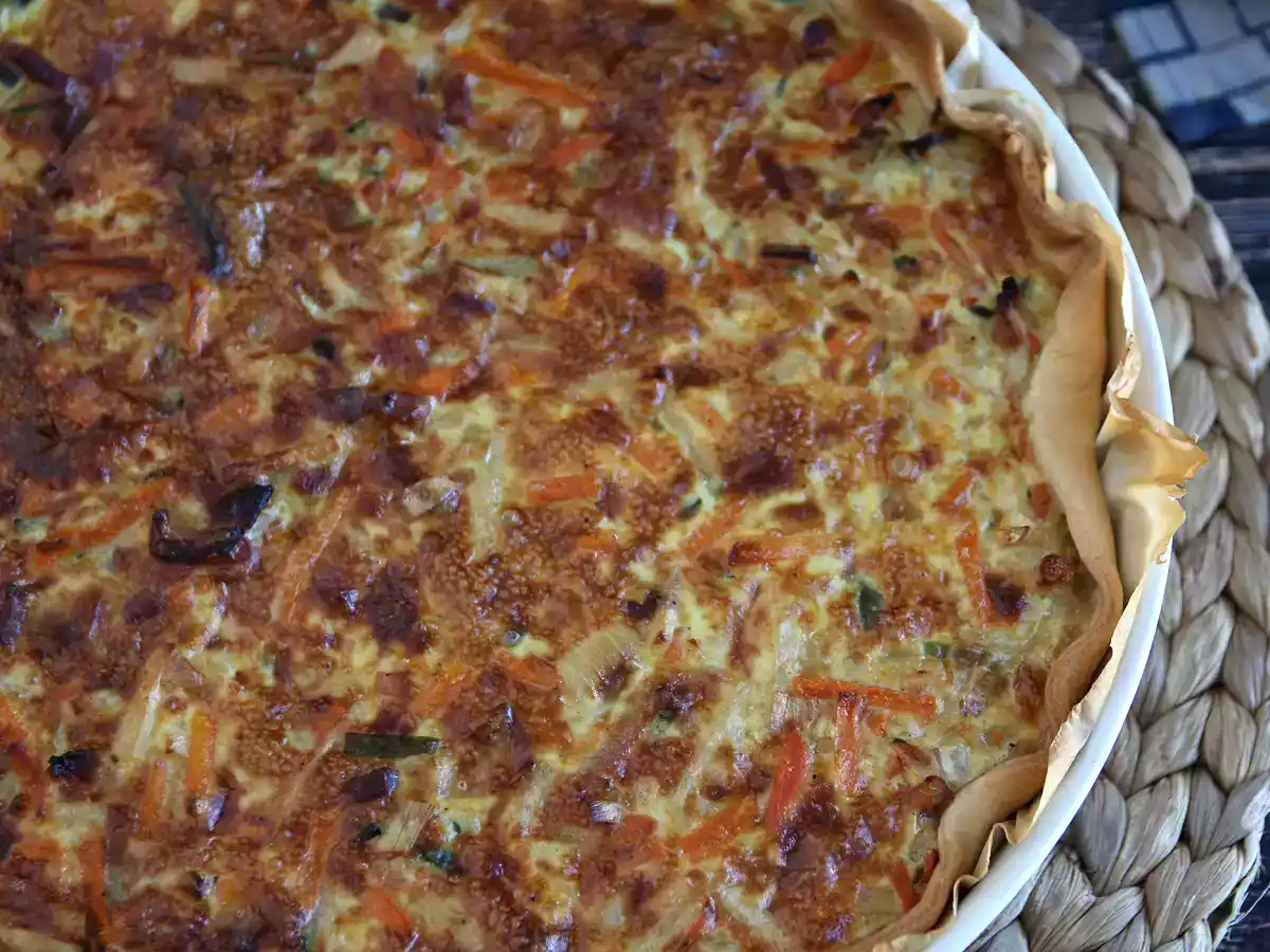 Quiche mit Gemüse und Speck, die allen schmeckt! - foto 4