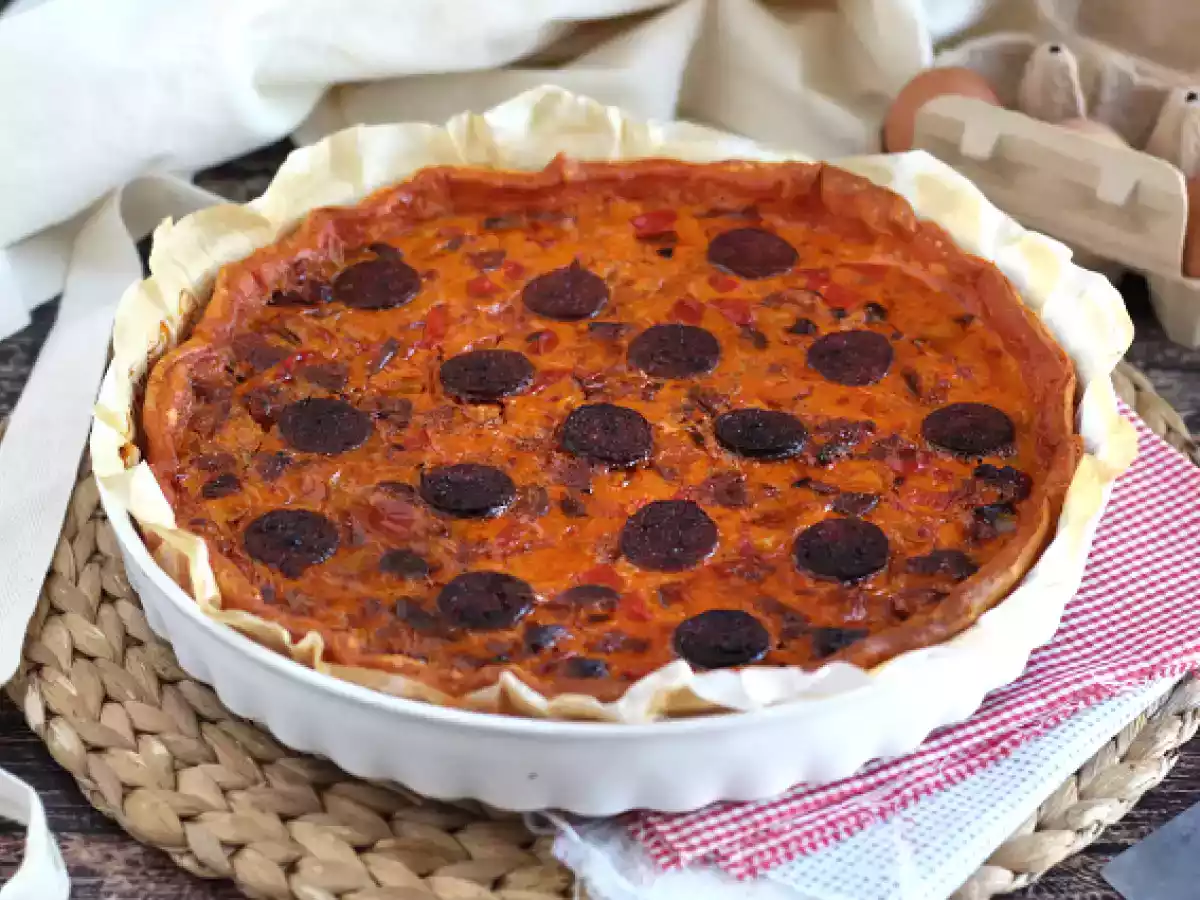 Quiche mit Paprika und Chorizo - foto 3