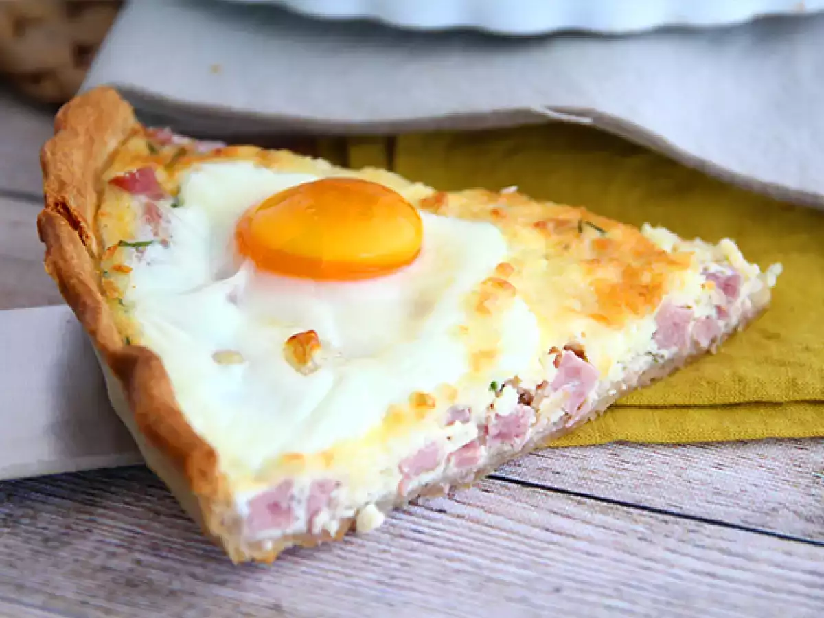 Quiche mit Schinken und Ei - foto 3