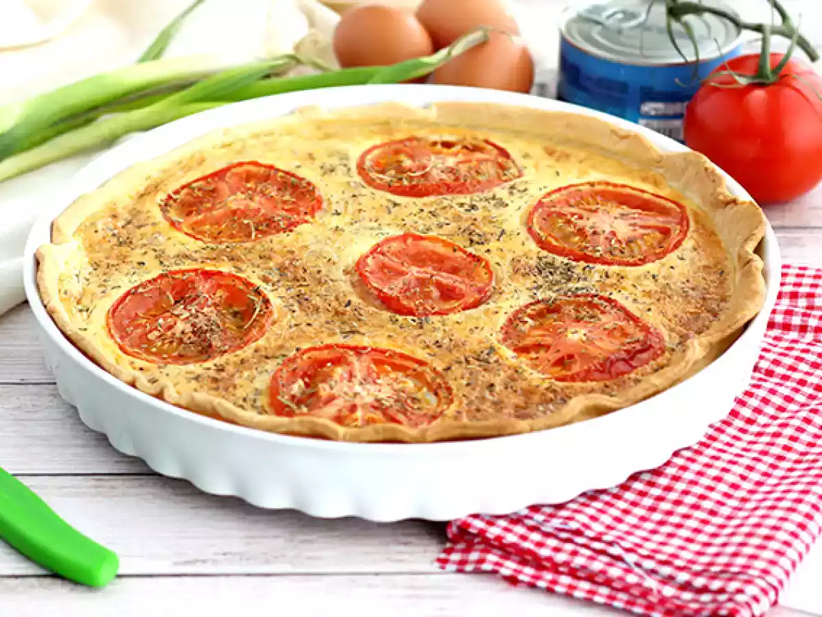 Quiche mit Thunfisch und Tomate