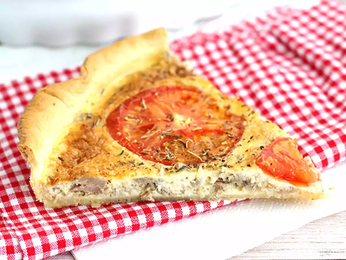 Quiche mit Thunfisch und Tomate - foto 3
