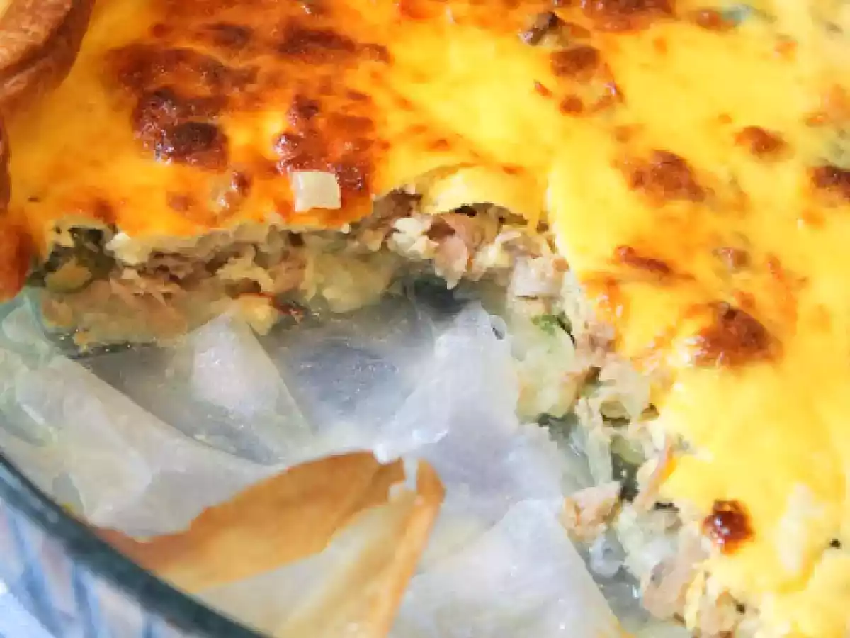 Quiche Thunfisch und Zwiebeln