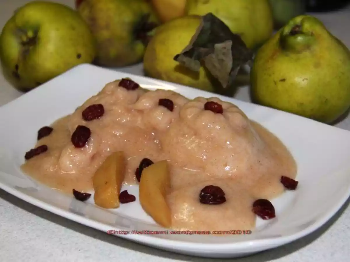 Quitten-Cranberry-Sorbet leicht karamellisiert