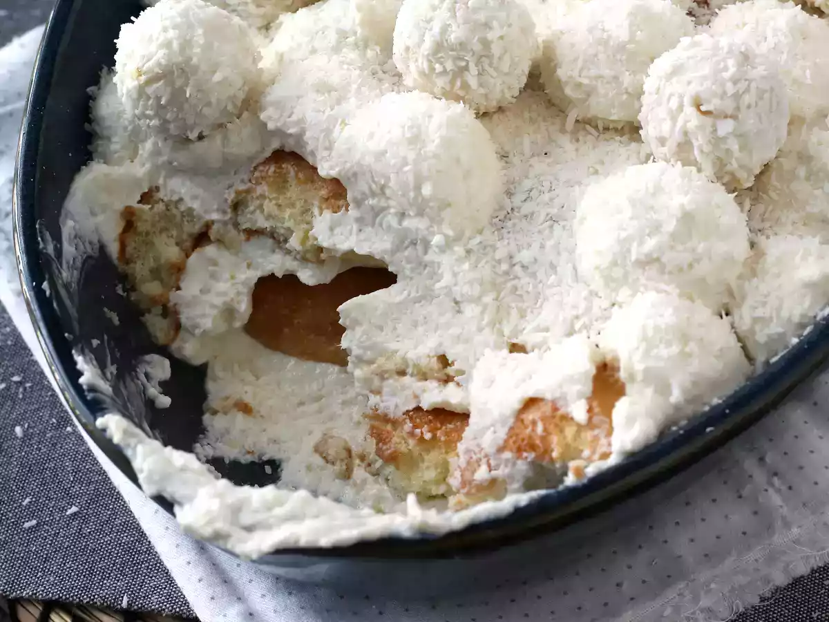 Raffaello-Tiramisu mit gutem Kokosnussgeschmack - foto 2