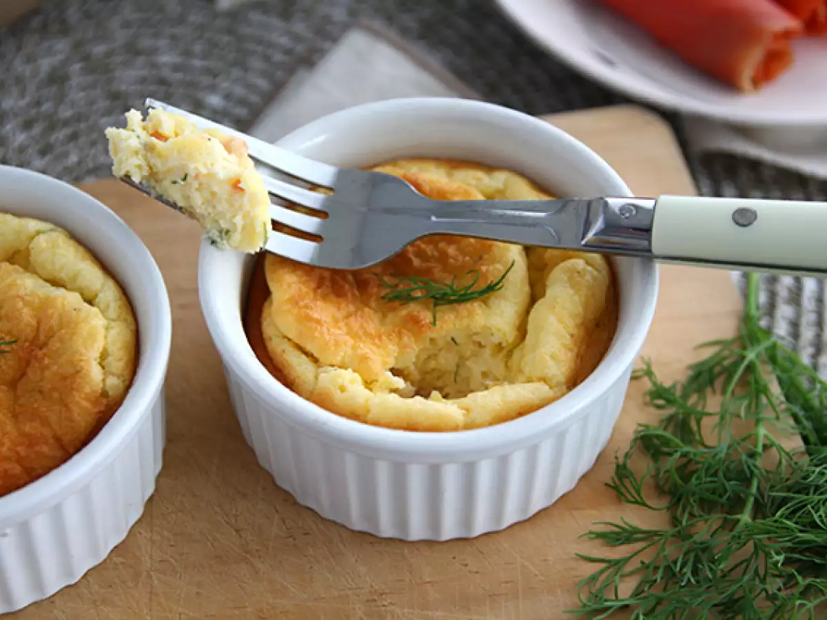 Räucherlachs-Soufflés mit Frischkäse - foto 2