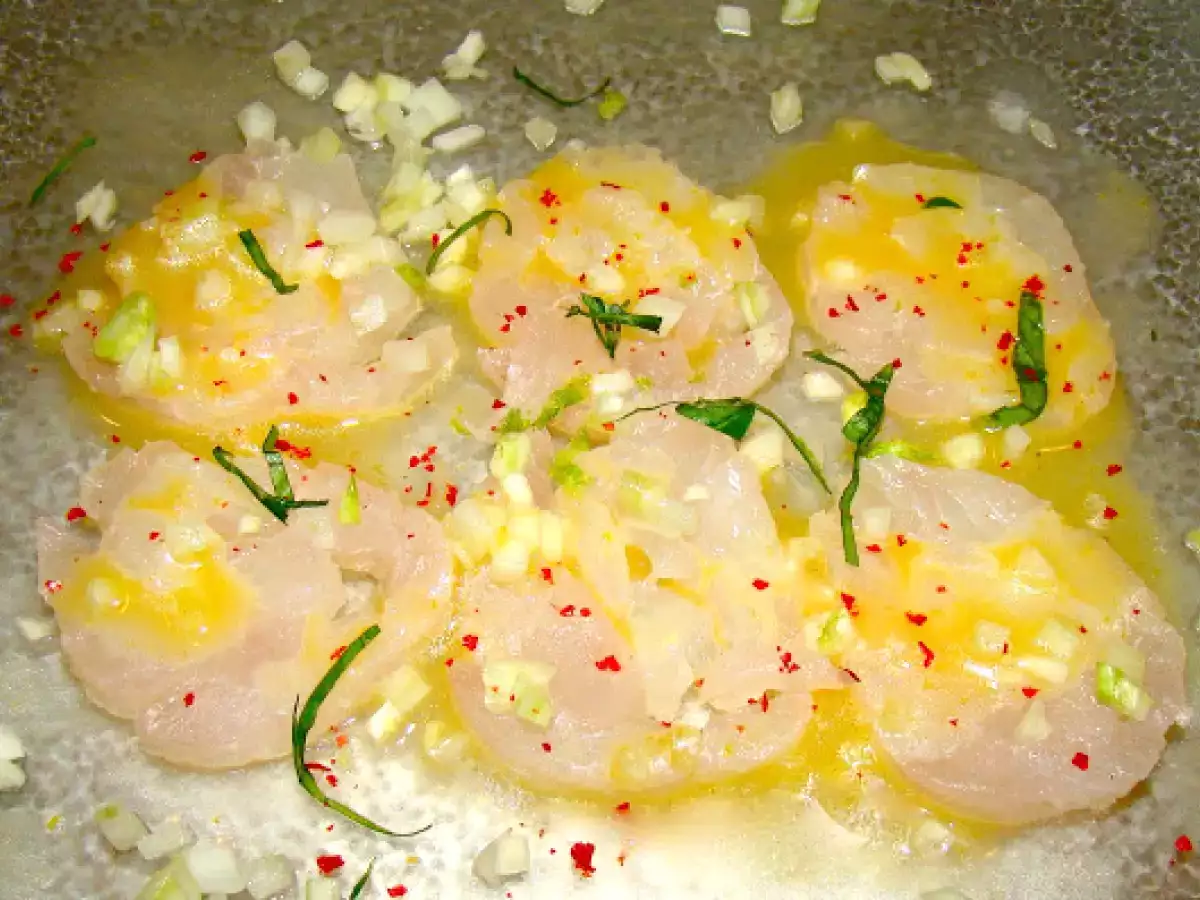 Reinanken-Ceviche mit Chili-Limetten-Vinaigrette