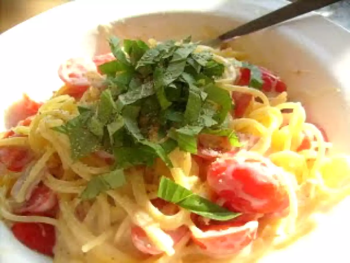 Resteverwertung - Spaghetti mit heller Sauce