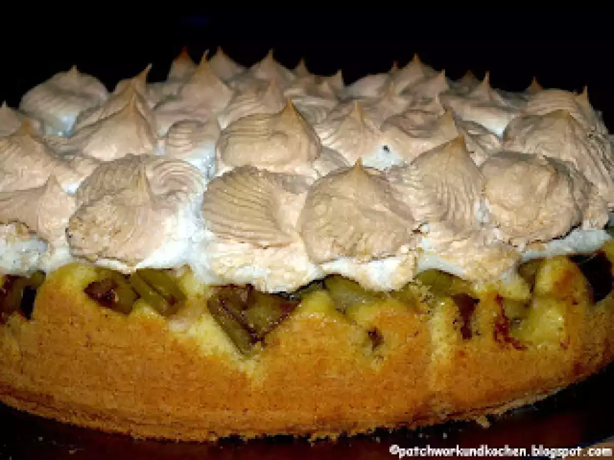 Rhabarbertorte die eigentlich eine Johannisbeertorte ist