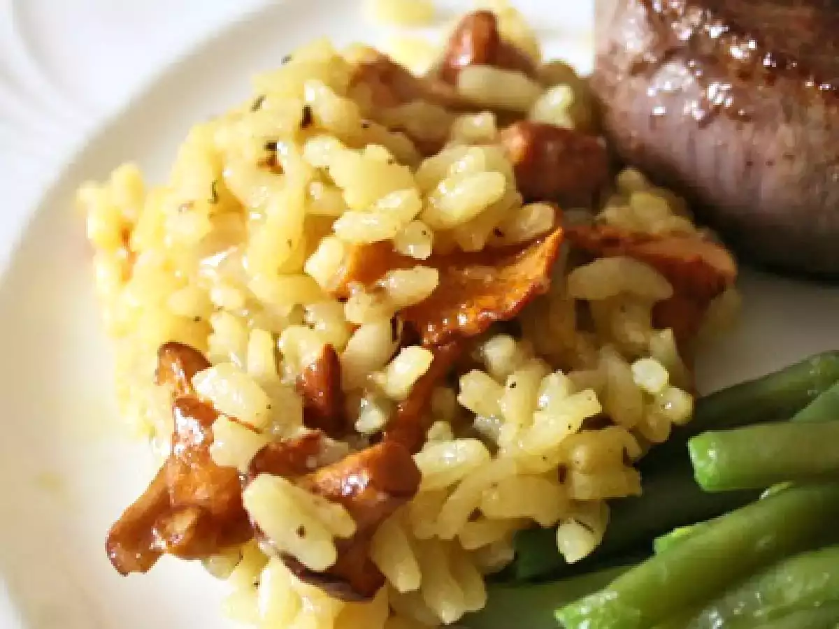 Risotto con finferli e zafferano