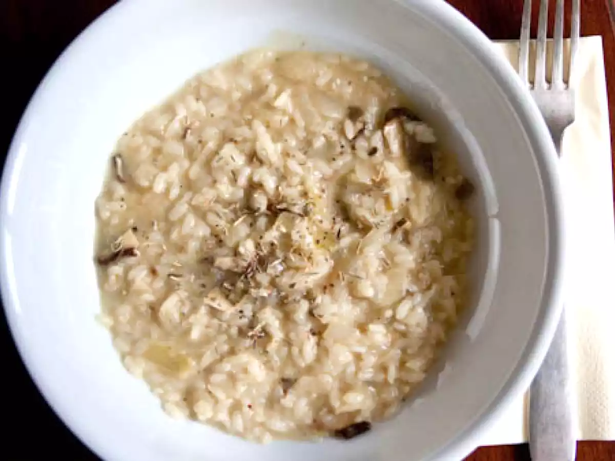 Risotto mit getrockneten Steinpilzen Risotto con porcini secchi