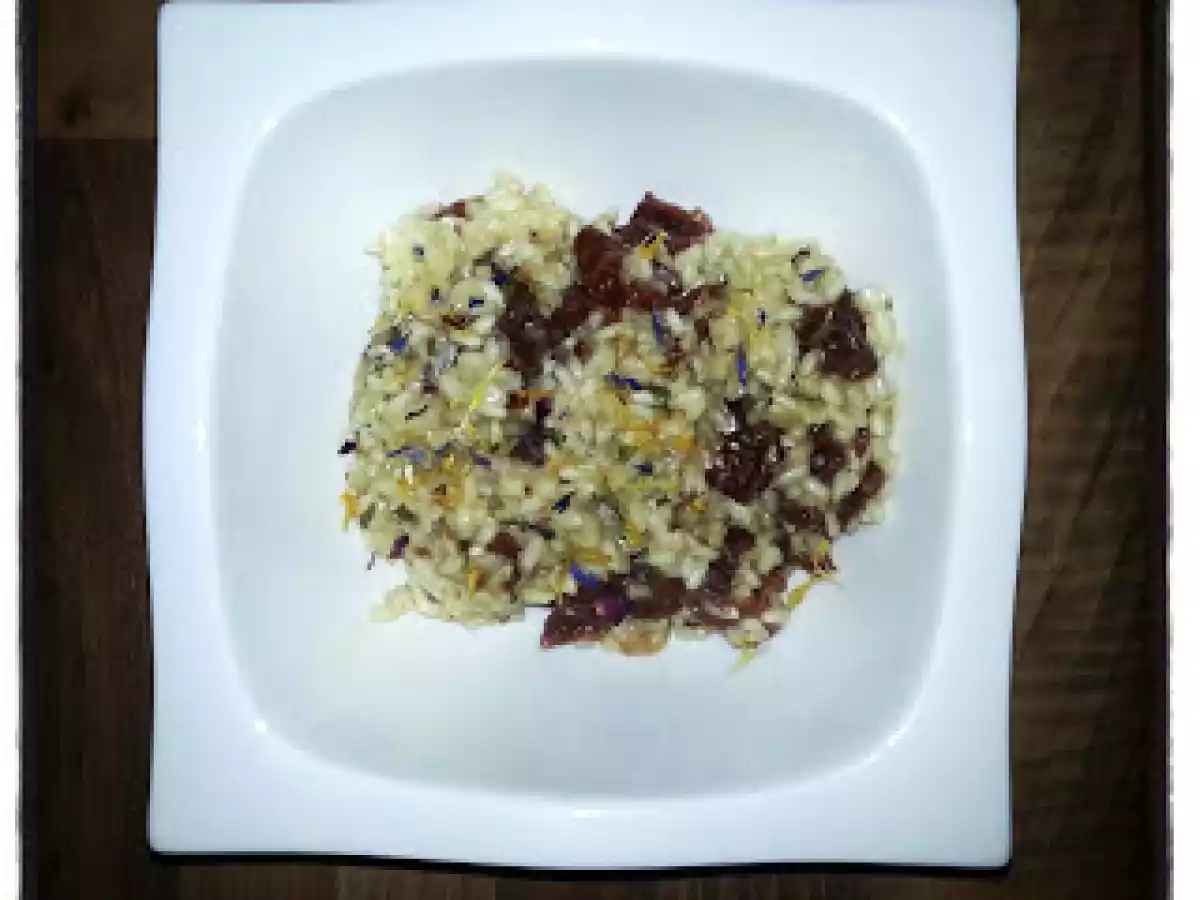 Risotto mit getrockneten Tomaten
