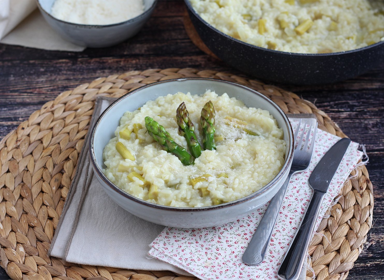 Risotto mit grünem spargel und parmesan - Rezept Petitchef