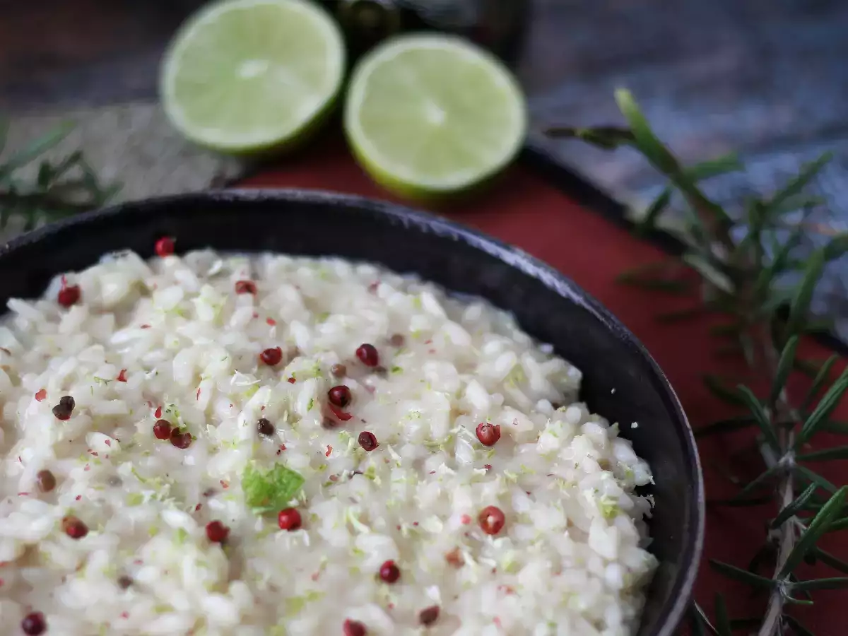 Risotto mit Limette und rosa Pfeffer: elegantes vegetarisches Rezept für besondere Abendessen - foto 5