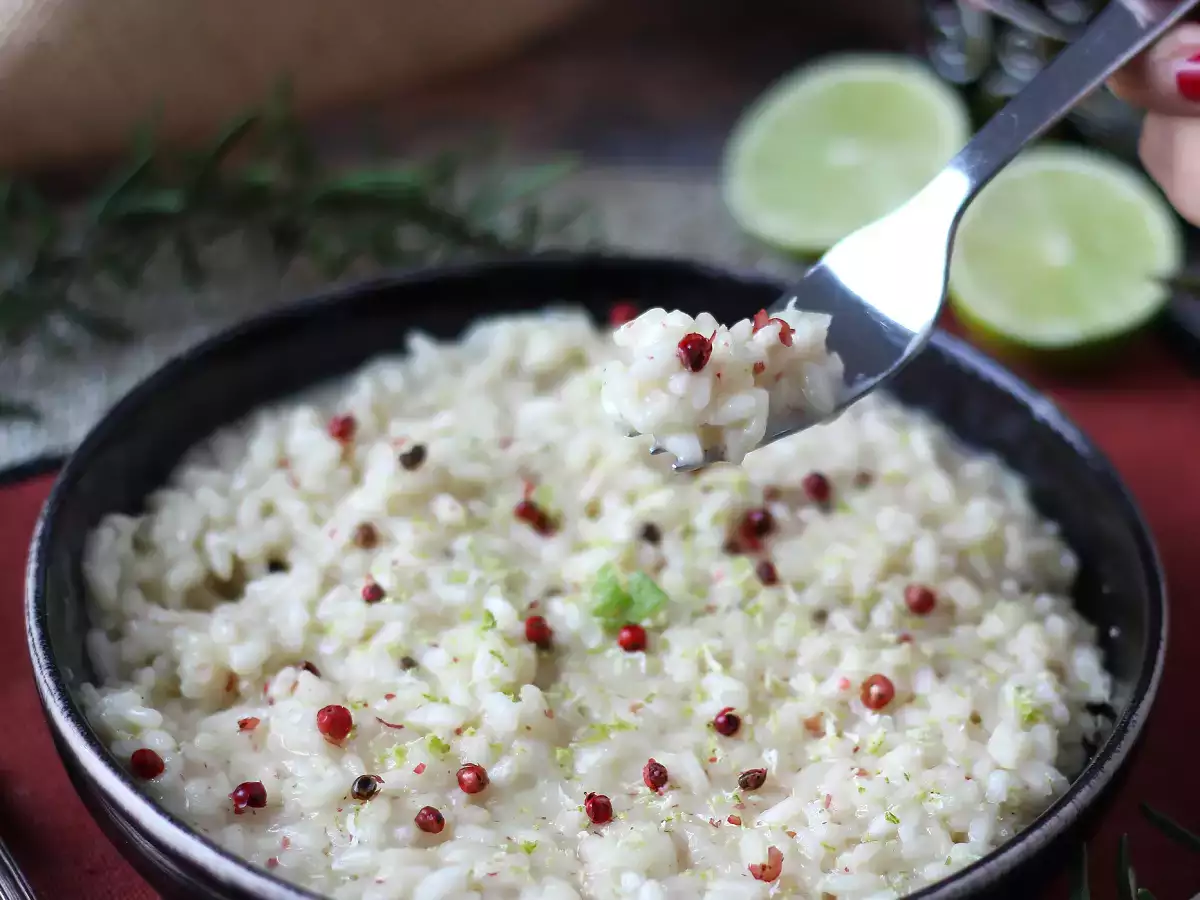 Risotto mit Limette und rosa Pfeffer: elegantes vegetarisches Rezept für besondere Abendessen - foto 6