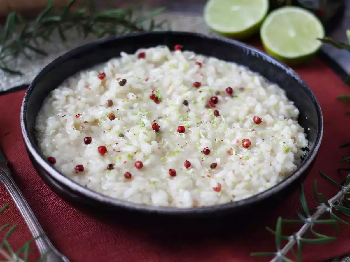 Risotto mit Limette und rosa Pfeffer: elegantes vegetarisches Rezept für besondere Anlässe - foto 4