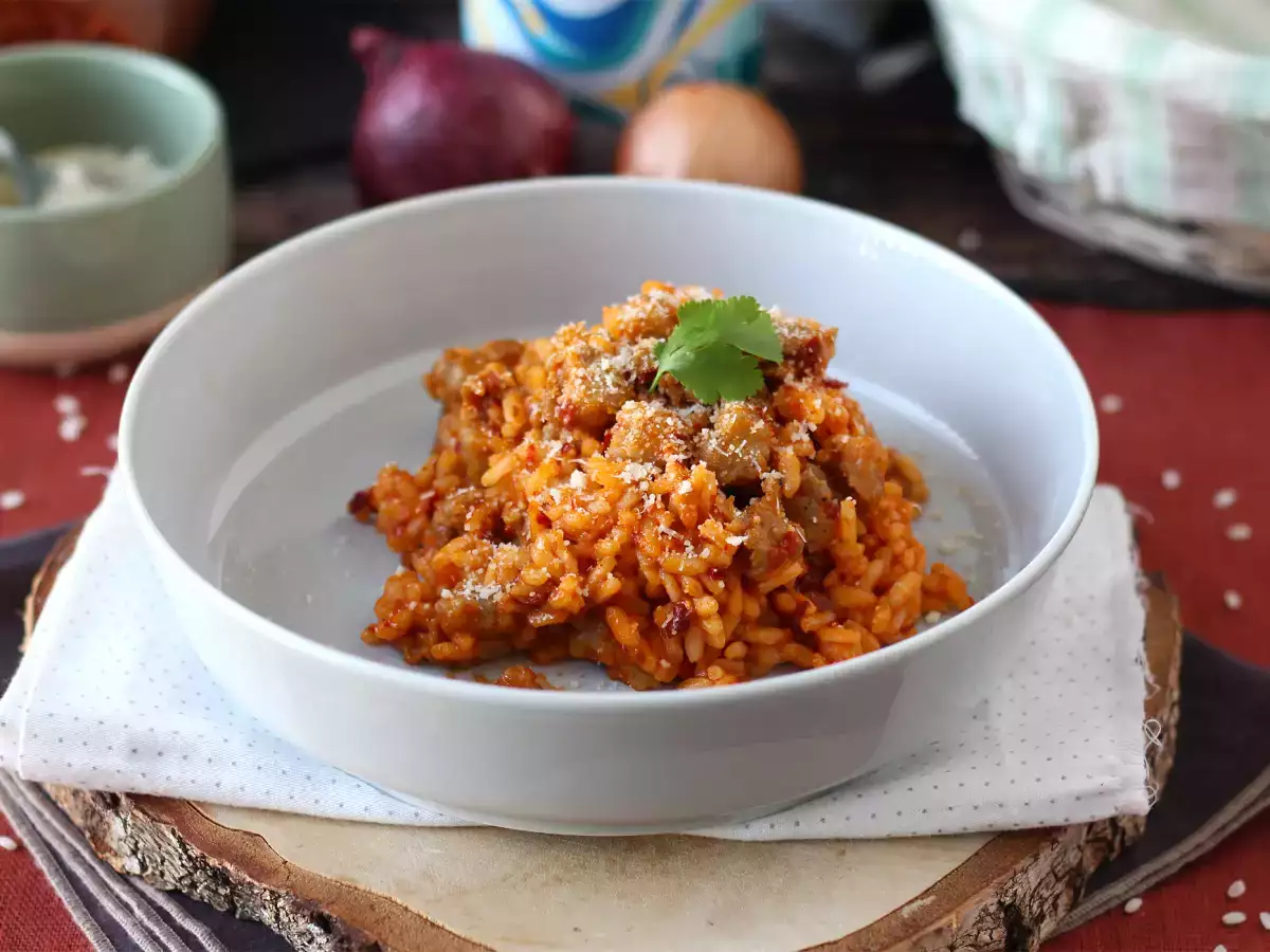 Risotto mit 'Nduja und Salsiccia – ein Hauptgericht mit intensivem Geschmack - foto 2