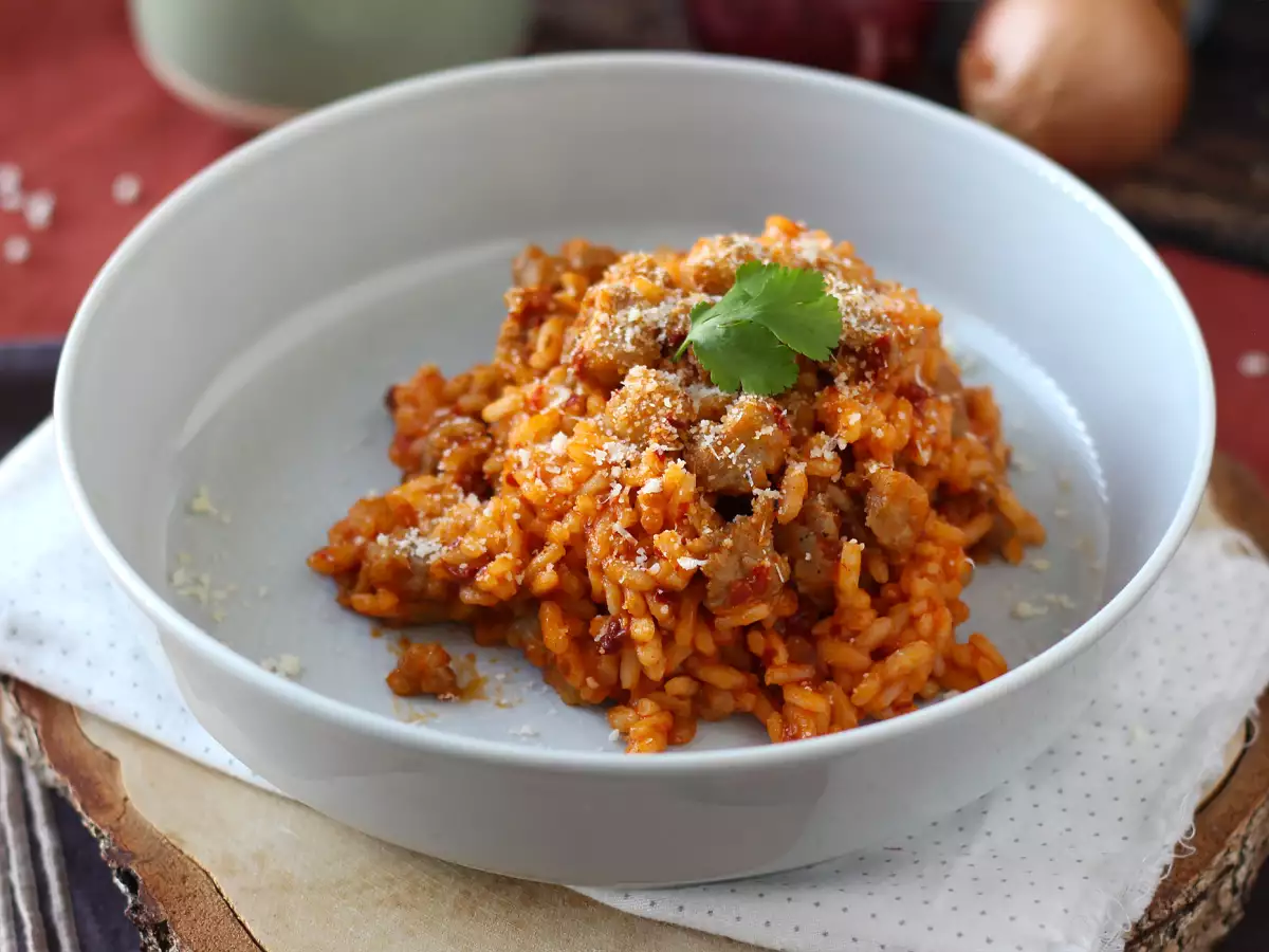 Risotto mit 'Nduja und Salsiccia – ein Hauptgericht mit intensivem Geschmack - foto 3