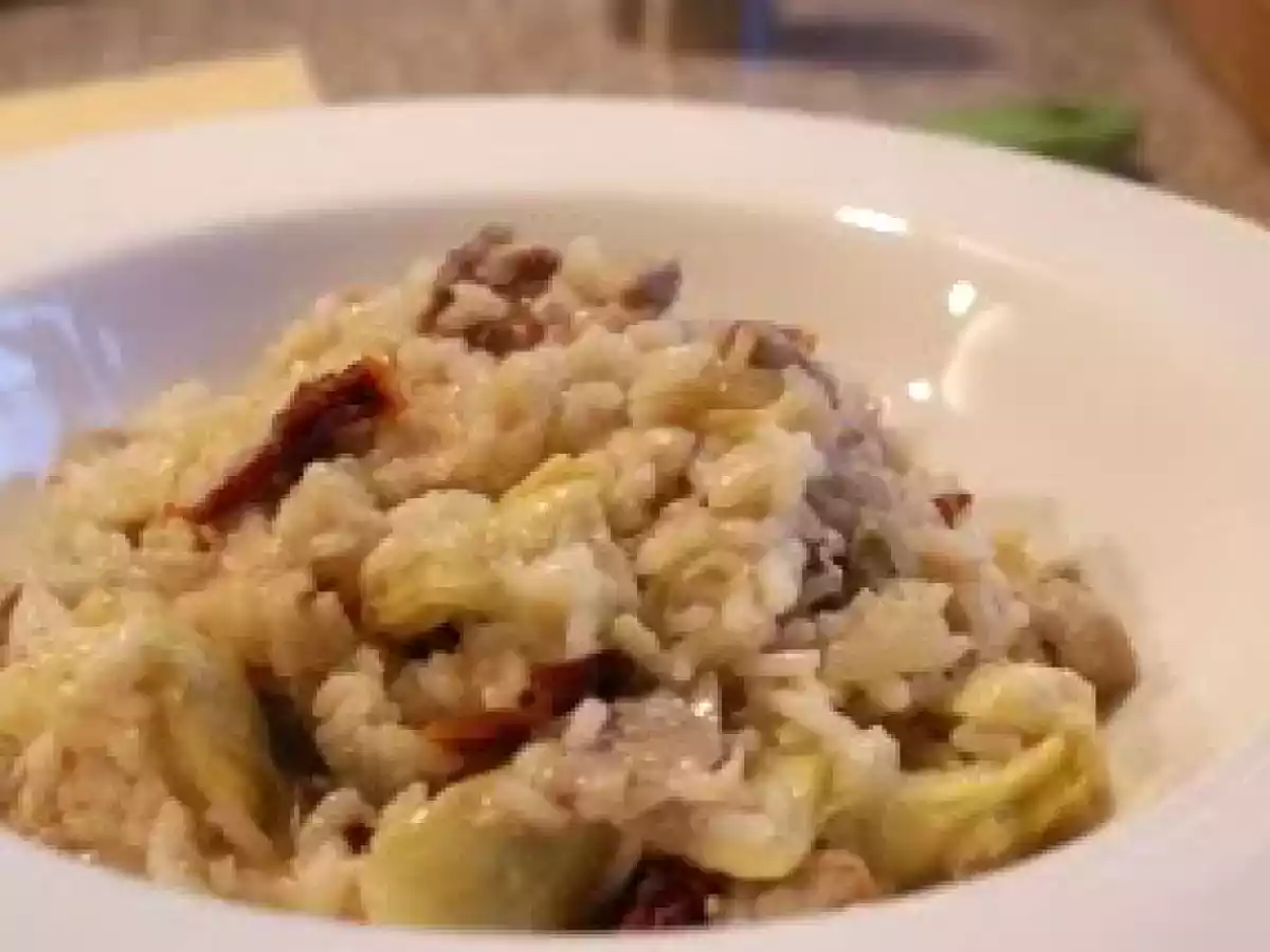 Risotto mit Pilzen und Artischocken