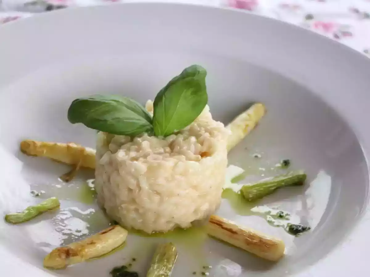 Risotto mit Spargel und Frühlingszwiebeln