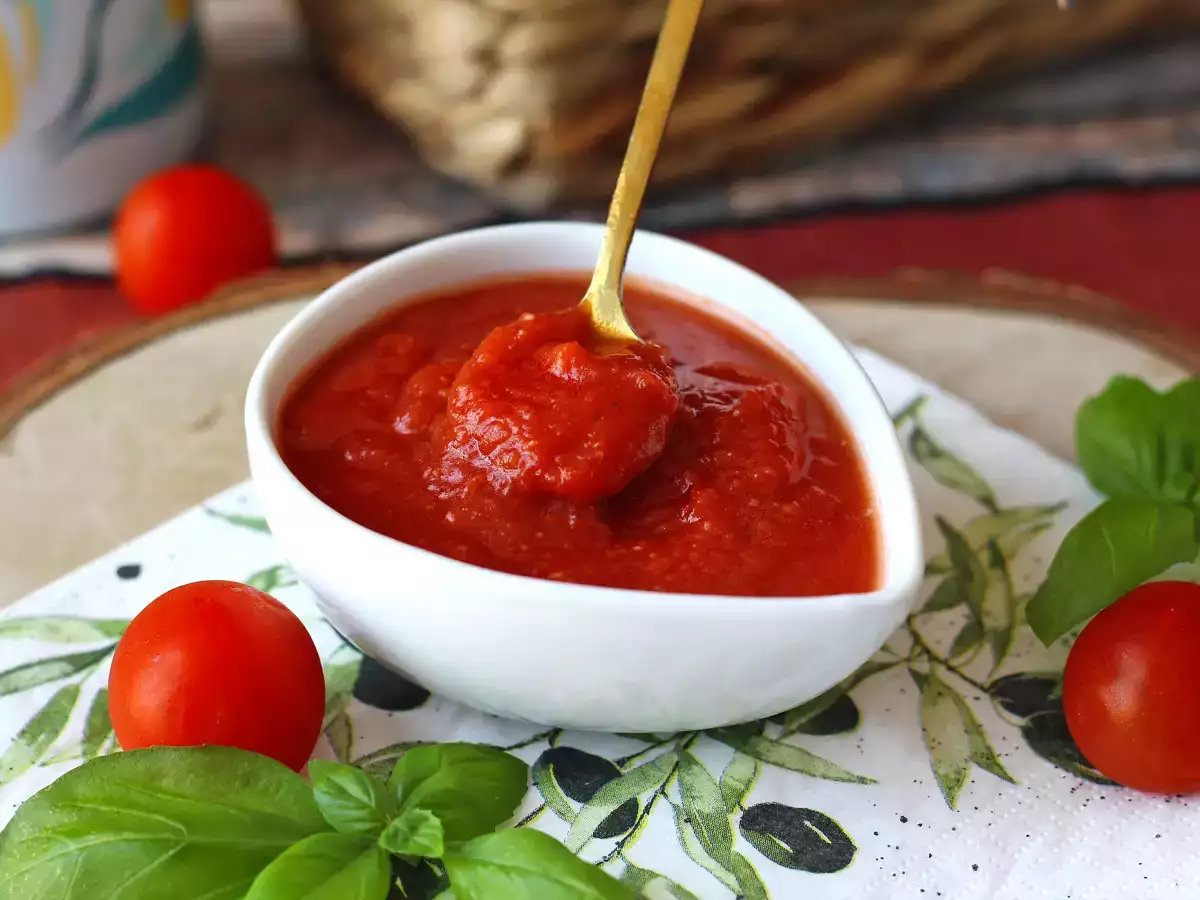 Rohe Tomatensauce voller Geschmack, ideal zum Belegen von Pizza oder Pinsa - foto 3