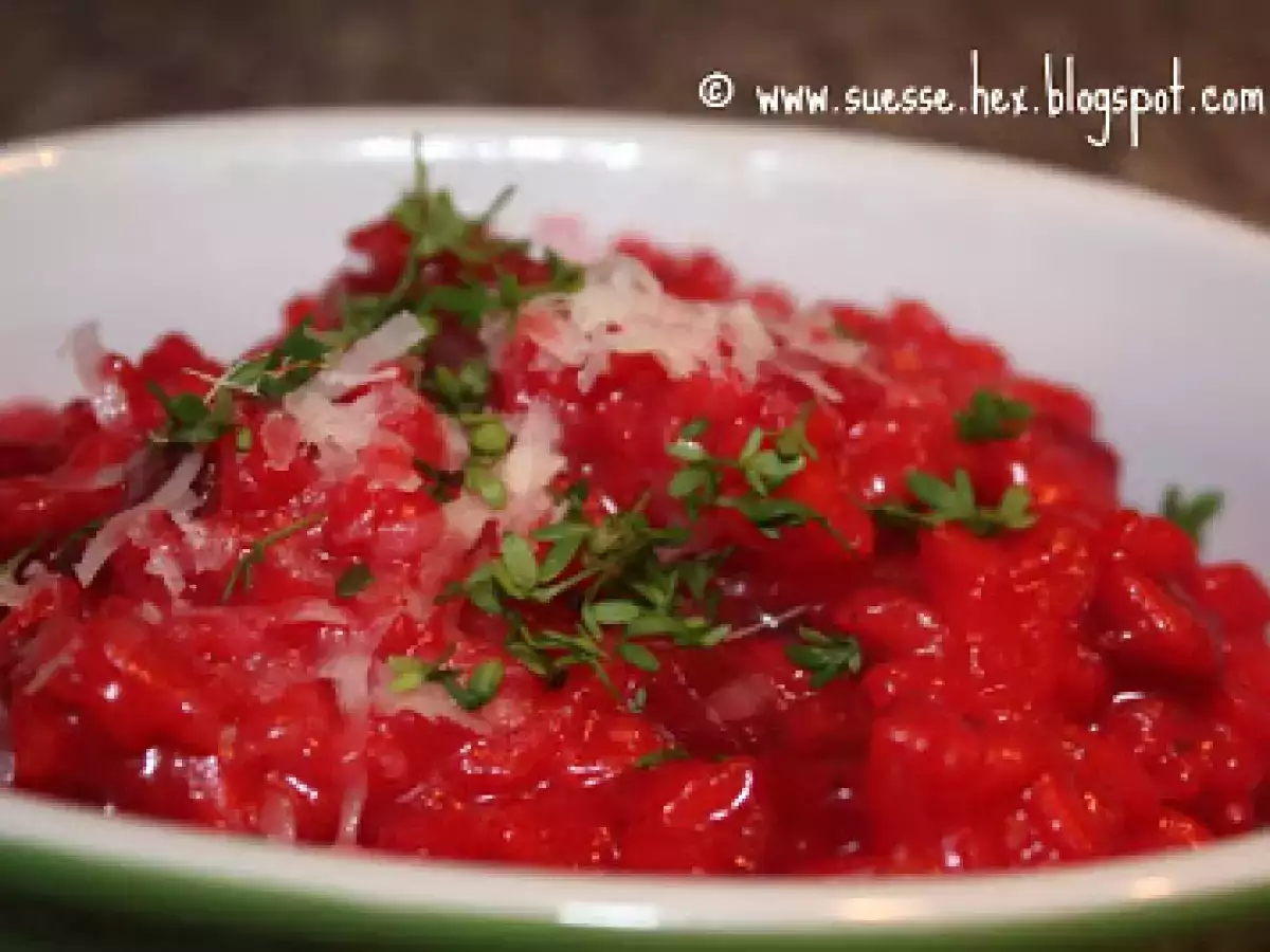 Rote Beete Risotto mit Orangen