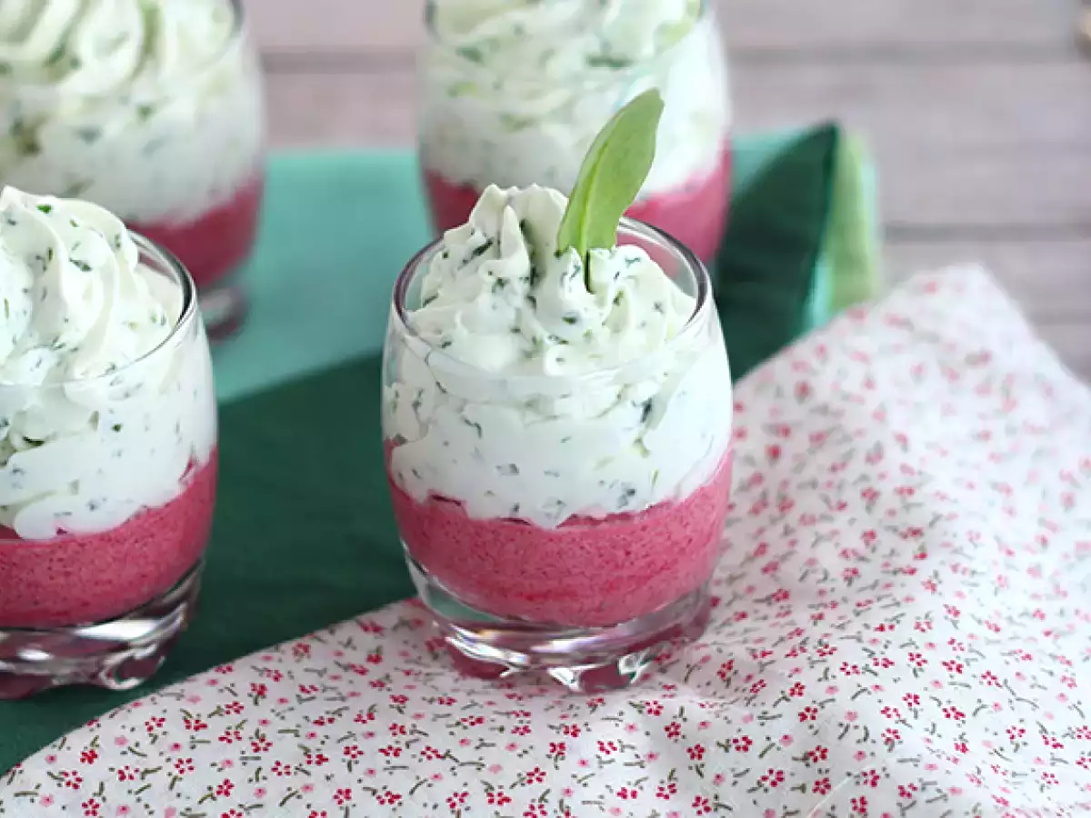 Rote-Bete-Gläschen mit Rucola-Mousse - foto 2