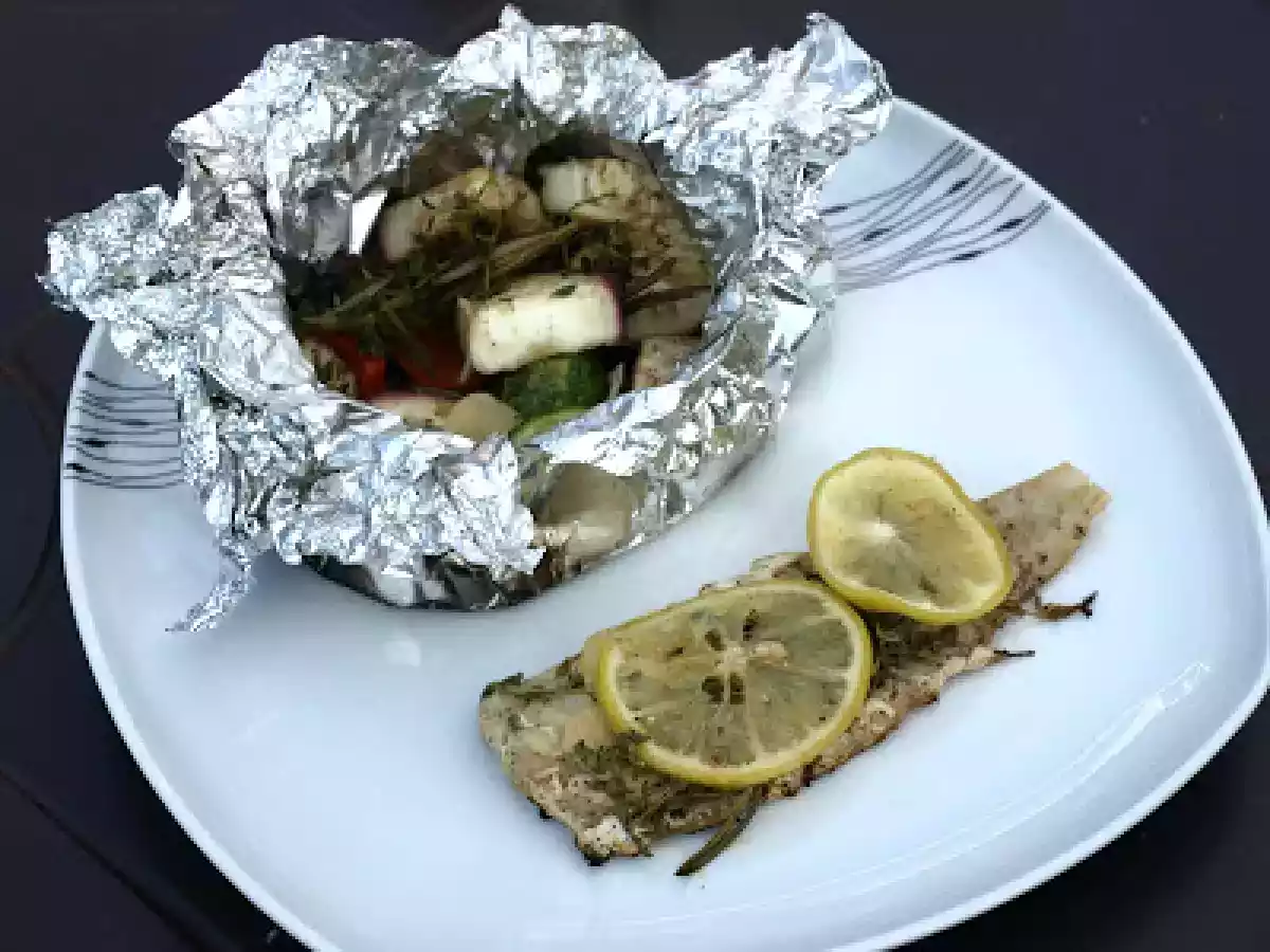 Ruckzuck: Gegrillter Seelachs mit gegrilltem Gemüse