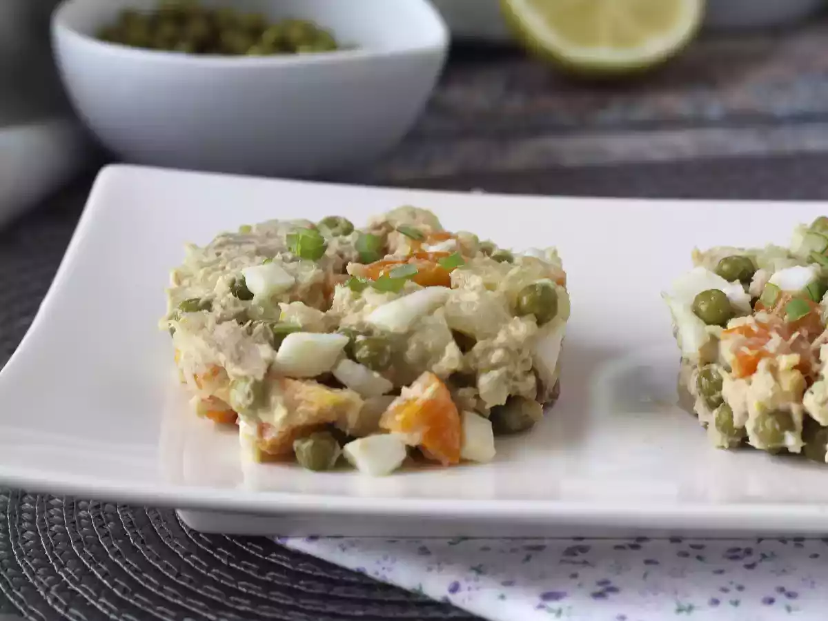 Russischer Salat mit hausgemachter Mayonnaise - foto 5