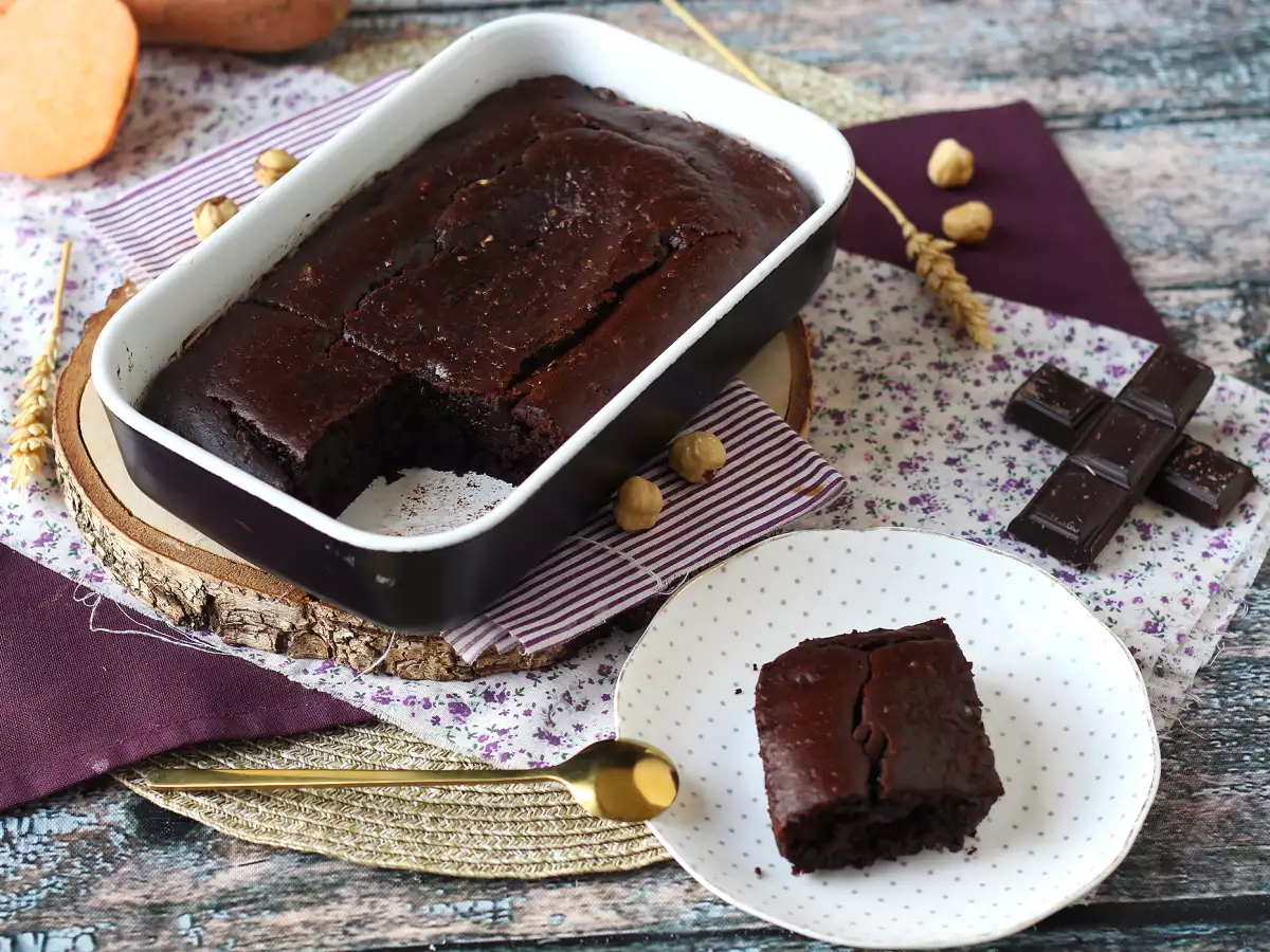 Saftiger Süßkartoffel-Brownie ohne Butter und Öl - foto 6