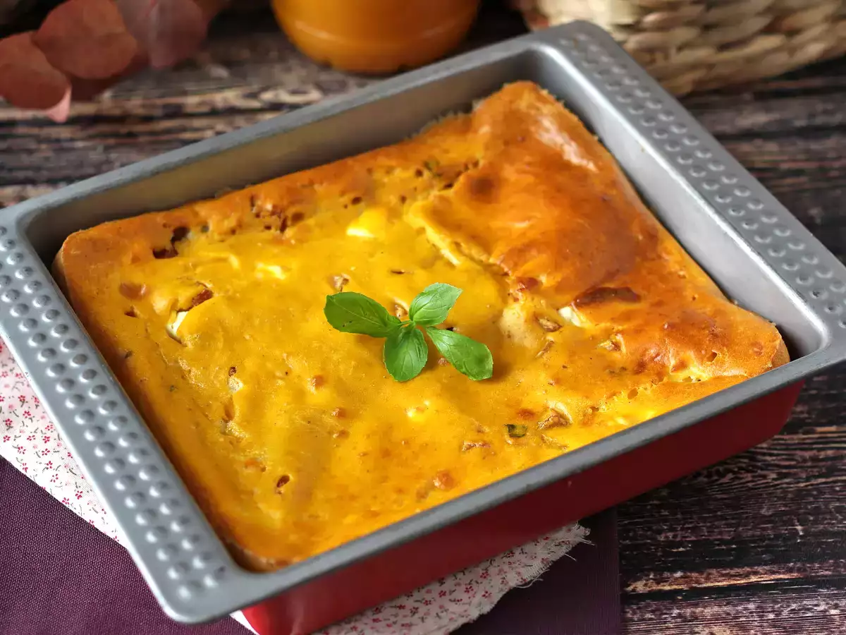 Salziger Brownie mit Schinken, Feta und Kürbis: Das perfekte Rezept, um eine Suppe wiederzuverwenden! - foto 2