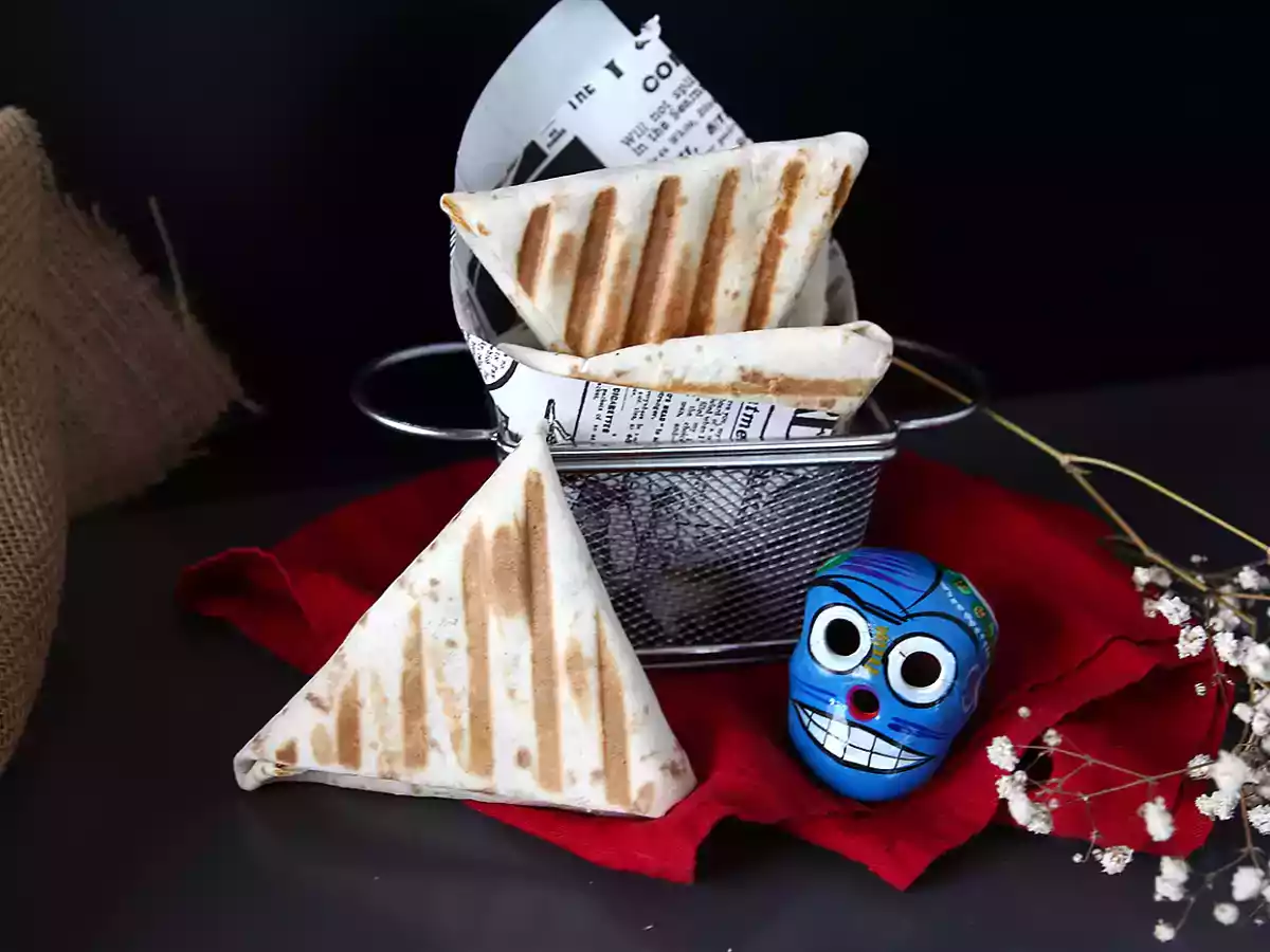 Samosa-Tacos mit Hackfleisch