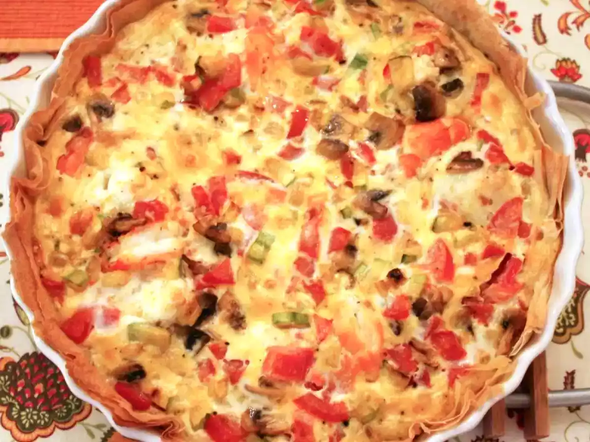 Scampi-Gemüse-Quiche