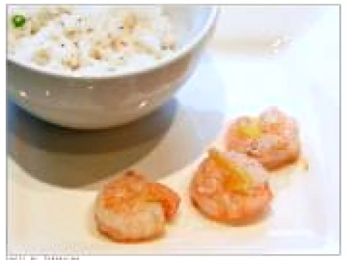 Scampi mit Ingwer und Vanilleöl