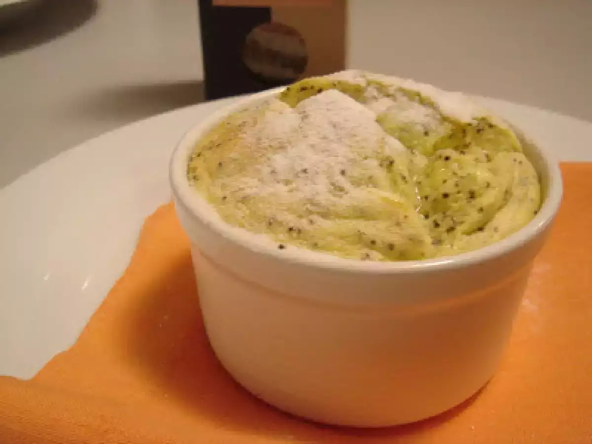 Schafstopfen-Soufflee mit Graumohn